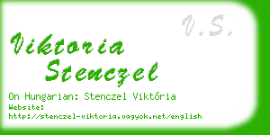 viktoria stenczel business card